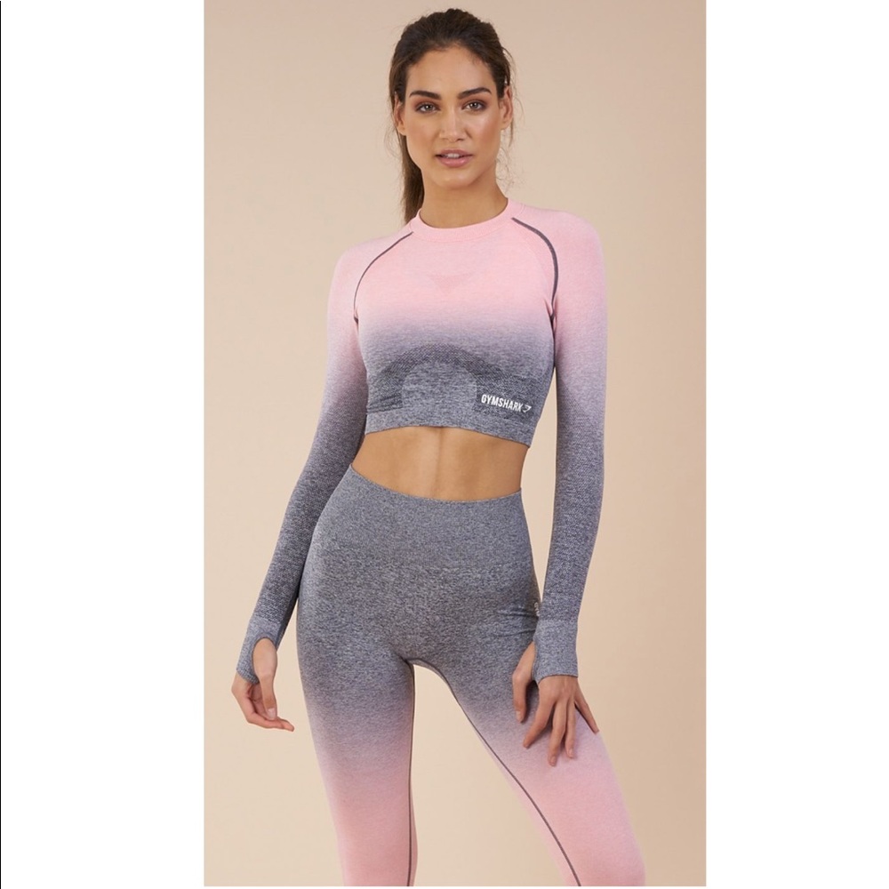 Gymshark Ombré Seamless Set Peach/Grey